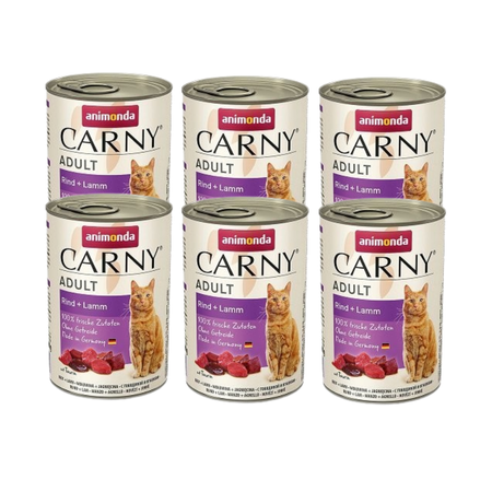 no pork Animonda Cat Carny Adult Beef and Lamb 6x400g