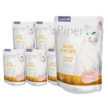 no pork Dolina Noteci Piper for cats with chicken 10x100g