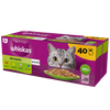 WHISKAS Adult pouches 40 x 85 g Mix of Flavours - wet food for adult cats, in jelly (pieces with: beef, chicken, salmon, tuna)