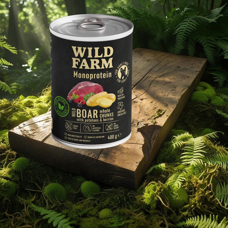 WILD FARM Monoprotein Wild Boar 6x400g hypoallergenic dog food