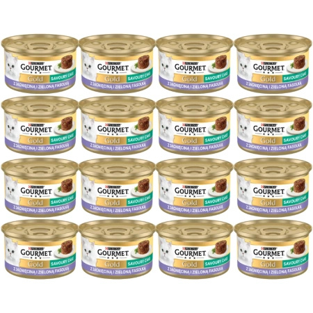 no pork Purina Gourmet Gold Savoury Cake with Lamb and Green Beans 48x85g