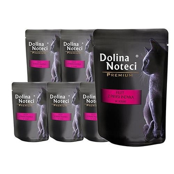 no pork Dolina Noteci Premium Turkey Breast Fillet in Sauce for Cats 10x85g