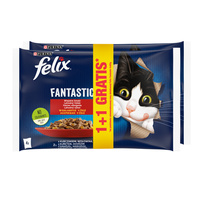 FELIX Wiejskie Smaki in jelly with beef and chicken 4x85g 1+1 FREE