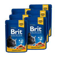 NO PORK Brit Premium Cat for Adult Cats with Salmon and Trout 6x100g