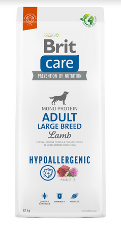 BRIT CARE Dog Hypoallergenic Adult Large Breed Lamb 12kg