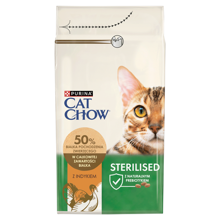 PURINA Cat Chow Sterilised Food with turkey 1.5kg