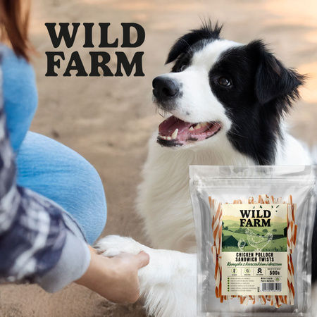 WILD FARM chicken and cod sandwich 2x500g dog treats
