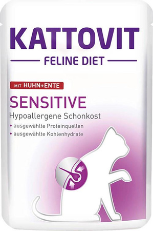 no pork Kattovit Sensitive Chicken With Duck 85g