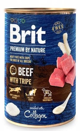 no pork Brit Premium By Nature Beef With Tripe 400g