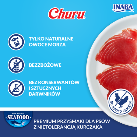 INABA Dog Churu (fish based) Tuna Recipe 4x14g (56g)