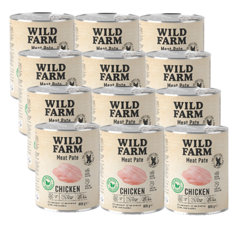 WILD FARM Pate Chicken 12x800g gluten-free dog food