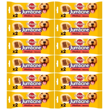 no pork Pedigree Jumbone Snack for Adult Medium Dogs with Beef 12x180g