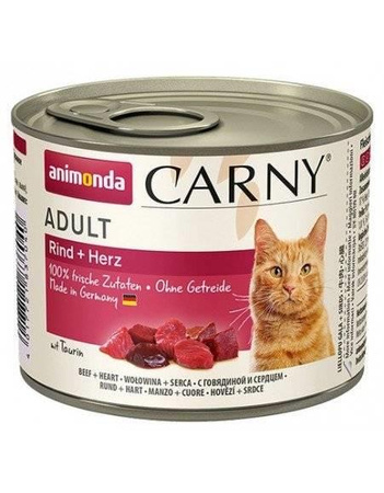 no pork Animonda Cat Carny Adult Beef and Hearts 6x200g