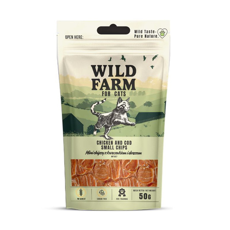 WILD FARM 50g Chicken and cod crisps 50g cat treat