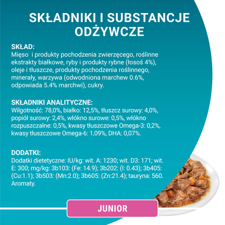 Purina One Junior Kitten Food with salmon and carrots 85g