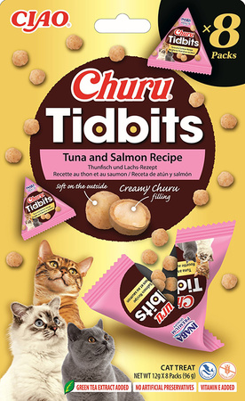 INABA Cat Churu Tidbits - tuna and salmon 4x(8x12g)