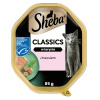SHEBA Classics tray 85 g – complete wet food for adult cats, with salmon, in gravy