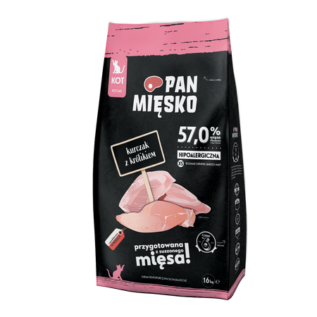 PAN MIĘSKO Chicken with rabbit for kittens XS 1,6kg