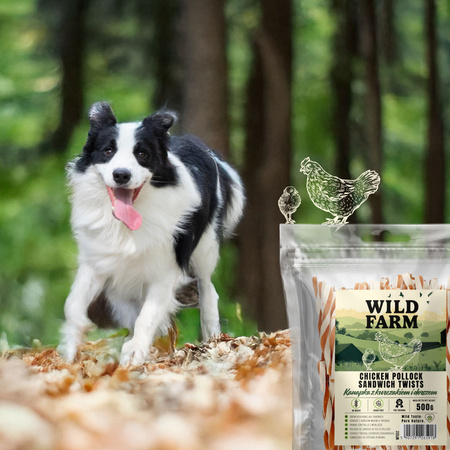 WILD FARM chicken and cod sandwich 2x500g dog treats