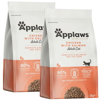 Applaws Adult Chicken with Extra Duck Dry Cat Food 2x7.5 kg