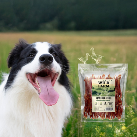 WILD FARM Soft duck strips 500g dog treats