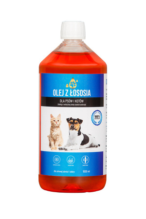 Lab-V 100% Salmon Oil for Dogs and Cats of All Ages 1000 ml Cold-pressed
