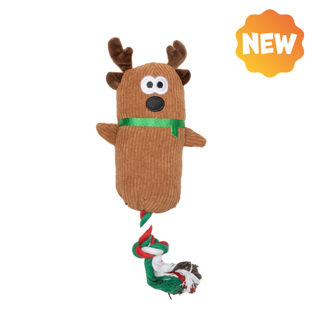 UNIQ PETS PLUSH DOG TOY SQUEAKIES reindeer tug toy with squeaker, 40 cm