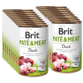 no pork Brit Pate & Meat with Duck 18x400g