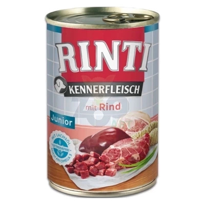 NO PORK Rinti Kennerfleisch Junior Rind wet dog food - beef 6x400g