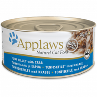 no pork APPLAWS Tuna Fillet With Crab In Broth Tin 70g