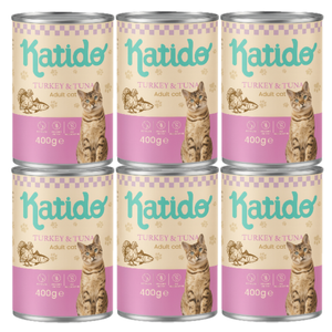 Katido Wet Cat Food Turkey and Tuna 6x400g