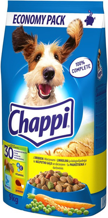 CHAPPI 9kg - dry dog food with poultry and vegetables