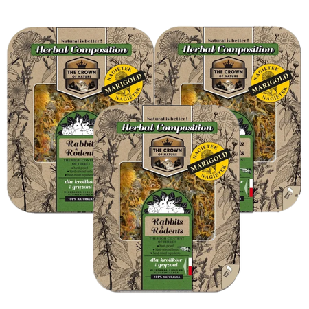 Korona Natury Pasnik food for rabbits and rodents Herbal mixture with marigold 3x70 g
