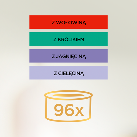 Purina Gourmet Gold Mus mix 96x85g (beef, rabbit, lamb, veal)