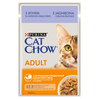 no pork Purina Cat Chow Adult Lamb and Green Beans 85g