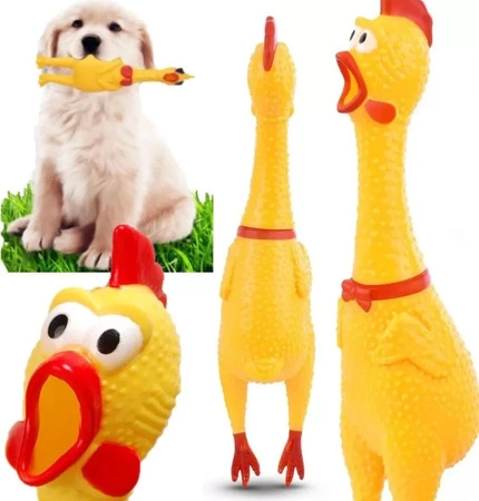 Dog toy rubber chicken with sound 30cm