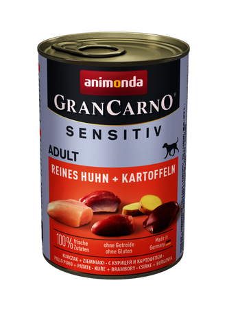 no pork Animonda GranCarno Sensitiv Adult Dog Chicken & Potatoes 12x400g