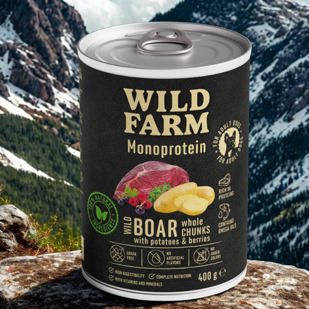WILD FARM Monoprotein Wild Boar 6x400g hypoallergenic dog food