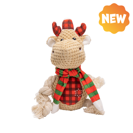 UNIQ PETS PLUSH DOG TOY SQUEAKIES Rudolf with squeaker 27x12x12cm