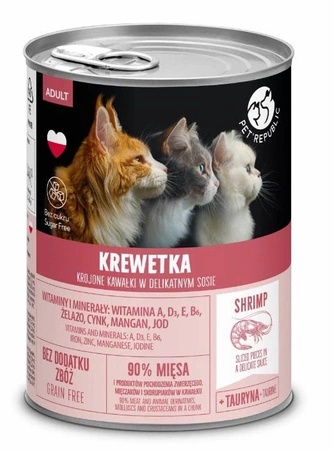 PetRepublic pieces in sauce with shrimp 20x400g for cats