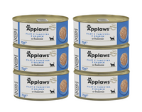 no pork APPLAWS Tuna Fillet With Crab In Broth Tin 6x70g