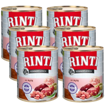 NO PORK Rinti Kennerfleisch wet dog food - turkey 6x800g