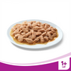 no pork WHISKAS Wet Cat Food 1+ with Beef in Sauce 400g