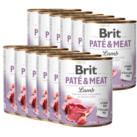 no pork Brit Pate & Meat Lamb 12x800g