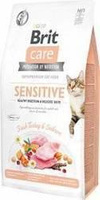 no pork Brit Care Cat Grain-Free Sensitive Healthy Digestion & Delicate Taste with Turkey & Salmon 400g