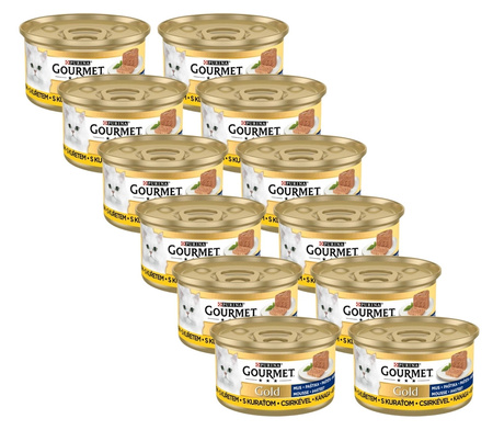 Purina Gourmet Gold Mousse with Chicken 12x85g
