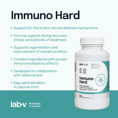 Lab-v Immuno Hard – Immunity booster for dogs and cats, 2x90 capsules