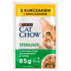 CAT CHOW Sterilised Cat Food with Chicken and Eggplant in Sauce 85g - 20 SIZES + 6 FREE !!!