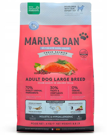 Marly & Dan Adult Dog Large Breed Fresh Salmon Holistic & Hypoallergenic 12kg dry food
