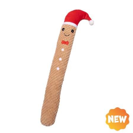 UNIQ PETS PLUSH DOG TOY RUSTLY long rustling gingerbread cookie 43 cm